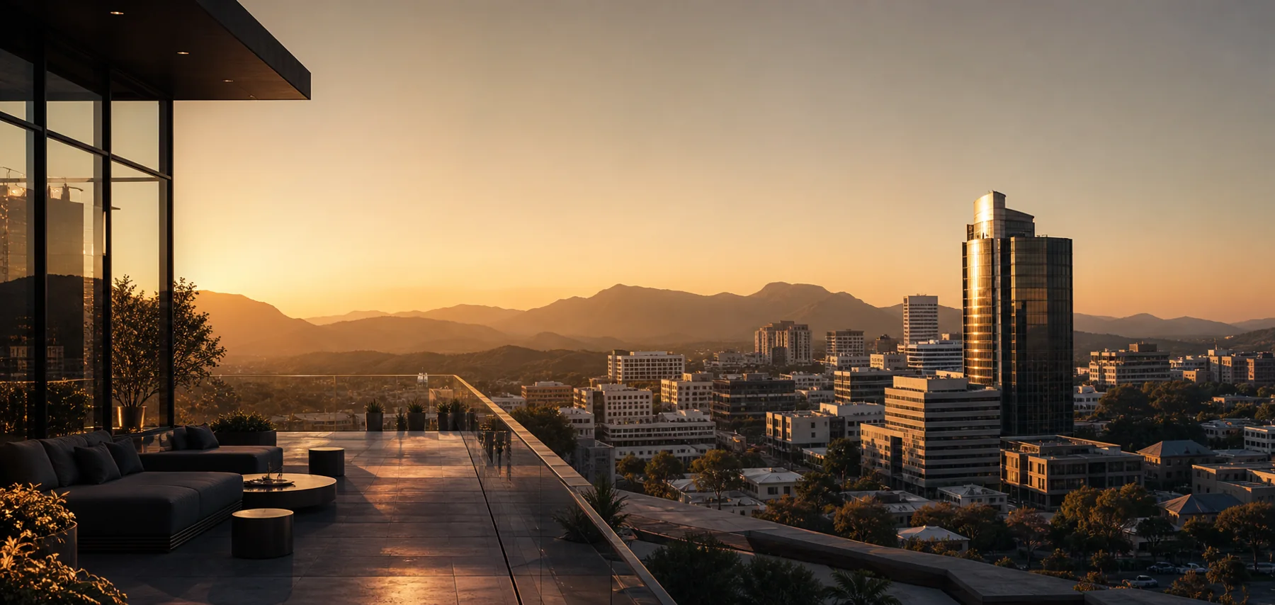 Premium Windhoek skyline and desert inspired website design background